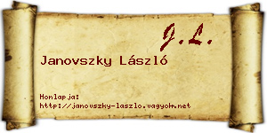 Janovszky László névjegykártya