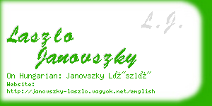 laszlo janovszky business card